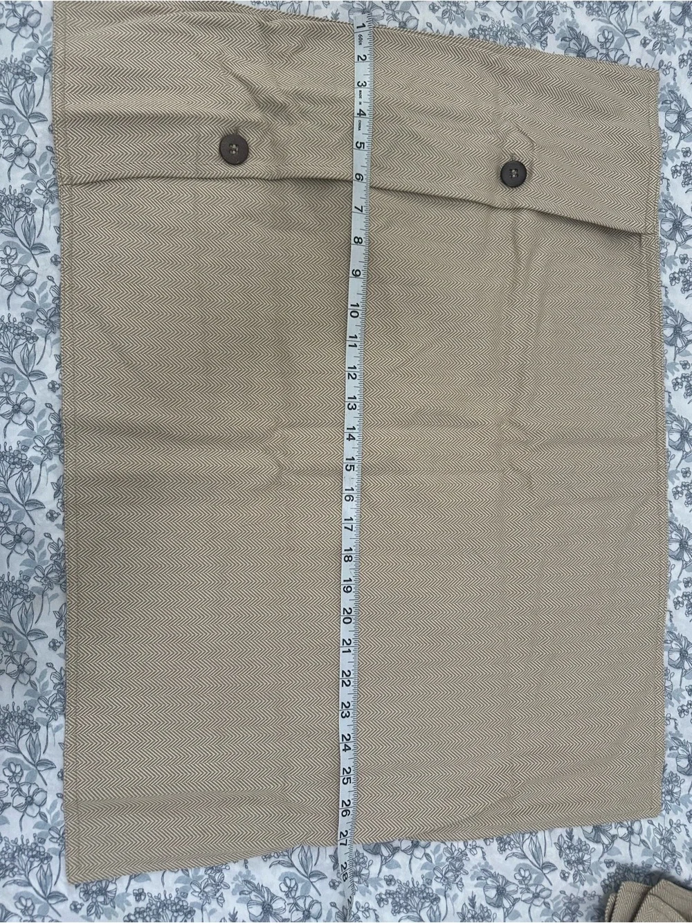 Nate Berkus standard two pillow sham. Beige/tan herringbone pattern.
